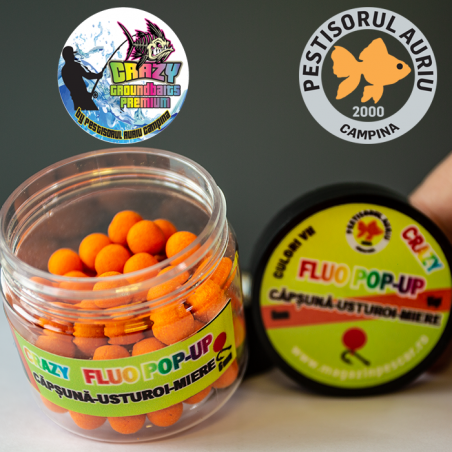 Crazy Fluo Pop-up Capsuna - Usturoi - Miere 6mm