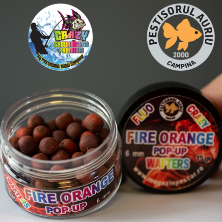 Crazy Fluo Pop-up Fire Orange 6 mm
