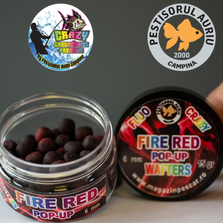 Crazy Fluo Pop-up Fire Red  6mm