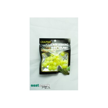 Bile Pop Up East Shark Din Plastic, Galben Fluo, 10mm, 20buc/plic