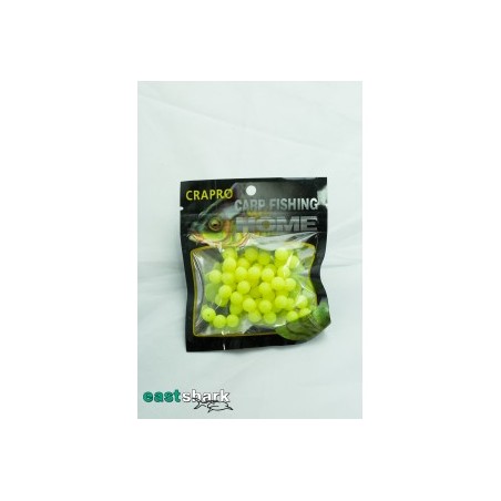 Bile Pop Up East Shark Din Plastic, Galben Fluo, 8mm, 40buc/plic