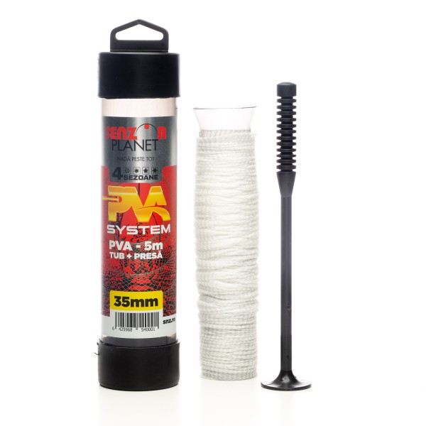 KIT PLASA SOLUBILA SLOW MELT 35mm SENZOR PVA SYSTEM + TIJA COMPRESIE, 5m