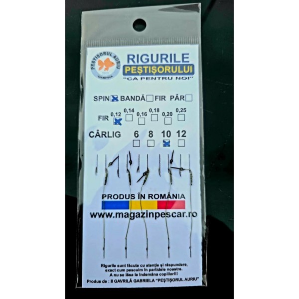 Carlige legate set spin nr 10