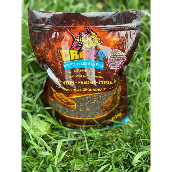 Mix pelete 2.5mm SQUID&FRUCTE fluo 1kg