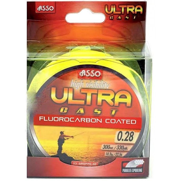 Fir Asso Ultra Cast 0.26mm 8.40kg 300m Galben Fluo